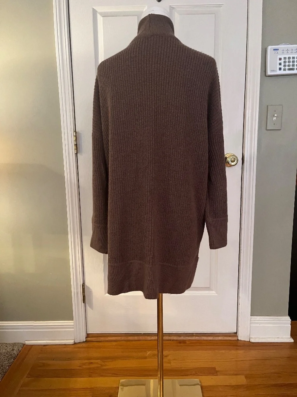 J.Crew Alpaca Merino Wool Blend Chunky Open Cardigan Brown Size M